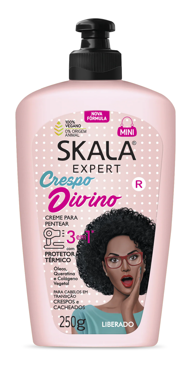 Skala, Creme 3 em 1, Crespo divino, 250g